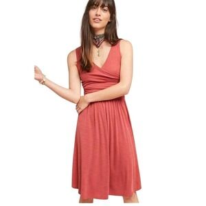 Maeve Anthropologie Dress Medium Sleeveless Surplice Fit‎ Flare Knit